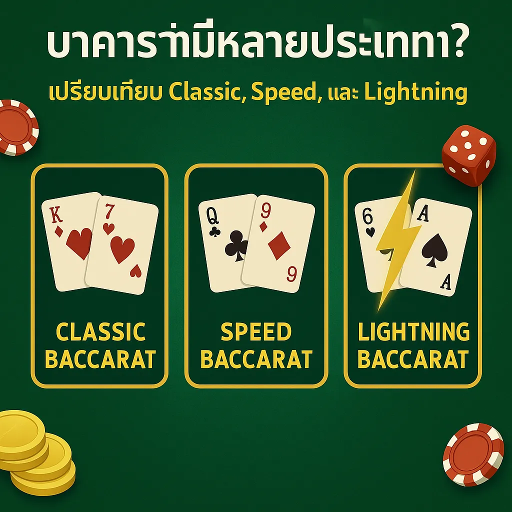 บาคาร่ามีกี่ประเภท